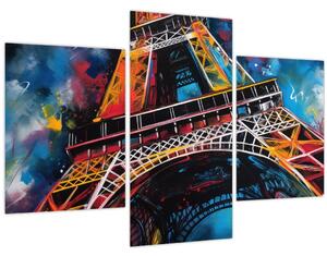 Tablou - Pictură a Turnului Eiffel II. (90x60 cm)
