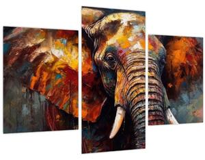 Tablou - Pictura unui elefant (90x60 cm)