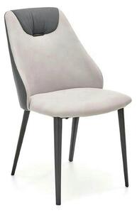 Scaun K470, gri/negru, stofa clasica/metal, 48x62x85 cm