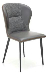 Scaun K466, gri/negru, stofa/piele ecologica, 50x58x89 cm