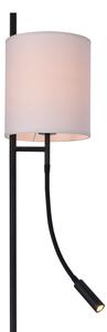 Lampadar LED TOKYO 1xE27/40W/230V + LED/3W negru/alb