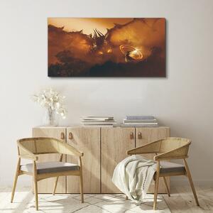 Tablou canvas pictură fantezie cu dragon