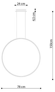 Lustră LED pe cablu RIO LED/50W/230V CRI90 3000K d. 78 cm auriu Thoro TH.175