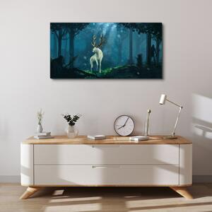 Tablou canvas vânători de animale fantezie din pădure