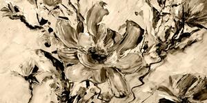 Tablou flori de vară moderne pictate în design sepia