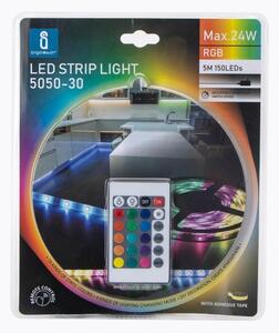 Aigostar - Bandă LED RGB reglabilă 5 m LED/24W/12/230V IP65 + telecomandă
