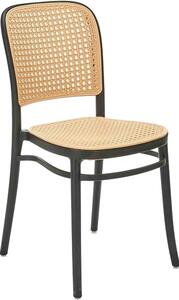 Scaun K483, bej/negru, polipropilena, 41x52x86 cm
