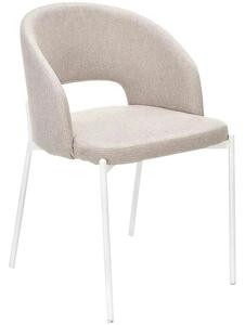 Scaun K486, bej/alb, stofa clasica/metal, 51x57x77 cm