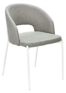 Scaun K486, gri/alb, stofa clasica/metal, 51x57x77 cm