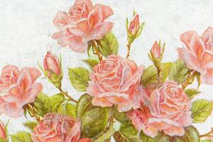 Tablou buchetul de trandafiri vintage