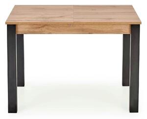 Masa extensibila GINO, stejar/negru, PAL furniruit, 100/138x60x75 cm