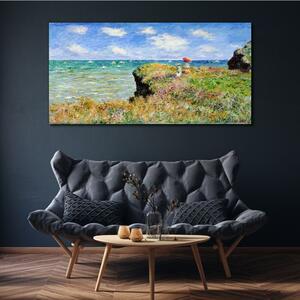 Tablou canvas Cliff Sea Claude Monet