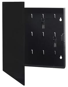 Casetă pentru chei cu tablă magnetică, negru, 35 x 35 x 5,5 cm