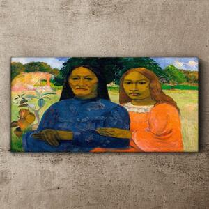 Tablou canvas Două femei de Paul Gauguin