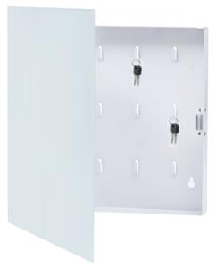 Casetă pentru chei cu tablă magnetică, alb, 35 x 35 x 5,5 cm