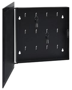 Casetă pentru chei cu tablă magnetică, negru, 35 x 35 x 5,5 cm