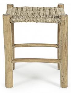 Scaun pentru gradina, Lampok, Bizzotto, 38x38x45 cm, lemn de tec/fibre sintetice