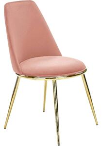 Scaun dining roz K460, stofa catifelata/metal, 49x54x84 cm