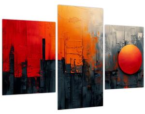 Tablou - Pictura abstractă a orașului (90x60 cm)