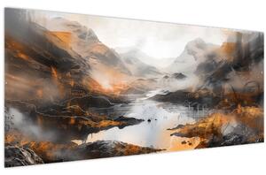 Tablou - Pictura peisajelor montane (120x50 cm)