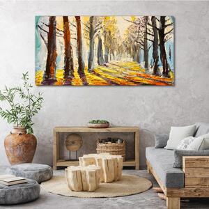 Tablou pe panza pictura arborelui de pădure