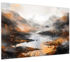 Tablou - Pictura peisajelor montane (90x60 cm)