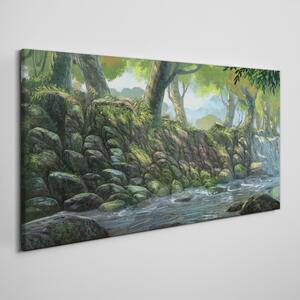 Tablou canvas pietre de râu de pădure