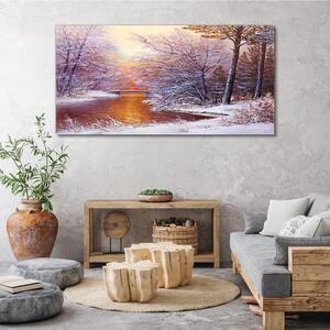 Tablou canvas pictura copacului de iarnă