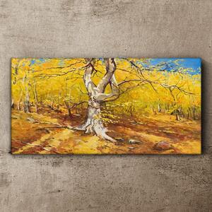 Tablou canvas frunze de pădure de toamnă