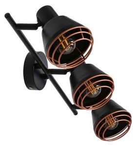 Spot NERIA 3xE14/40W/230V negru/cupru