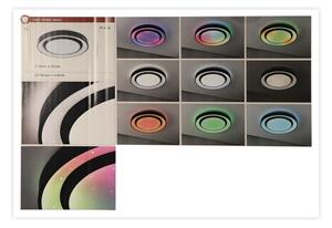 Plafonieră dimabilă LED RGBW/38,5W RAINBOW 230V Paulmann 70545 + telecomandă