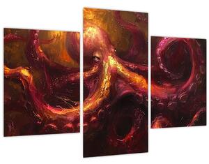Tablou - Octopus, pictură în ulei (90x60 cm)