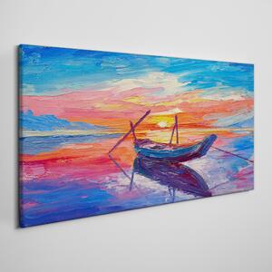 Tablou canvas barca apusului