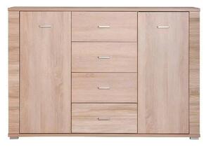Comoda GRAND tip 9, PAL, stejar sonoma, 140x39x96 cm