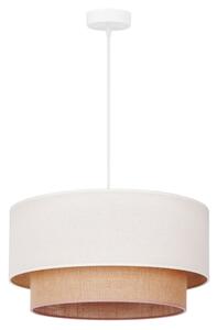 Lustră pe cablu Duolla BOHO 1xE27/40W/230V d. 45 cm crem/maro