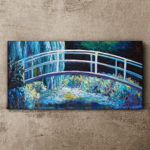 Tablou canvas Pictând podul florilor