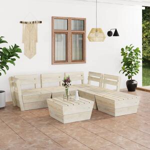 Set mobilier grădină din paleți, 6 piese, lemn de molid tratat