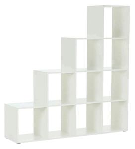 Biblioteca NORAH, alb, PAL melaminat, 139x33x144 cm