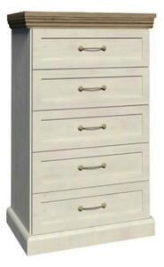 Comoda cu sertare ROYAL KS5, pin nordic/stejar salbatic, PAL melaminat
