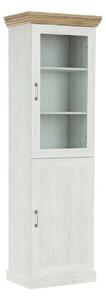 Vitrina ROYAL W1D, pin nordic/stejar salbatic, PAL melaminat/plinte de