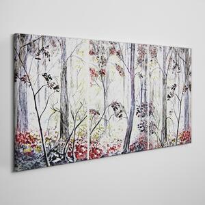 Tablou canvas Abstracție frunze de pădure