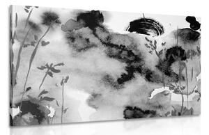 Tablou pictura cerului japonez în design alb-negru