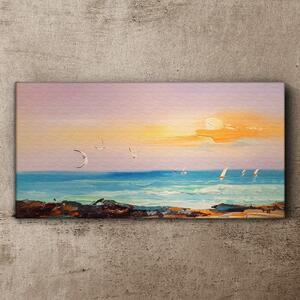 Tablou canvas Abstracția coastei.Valuri