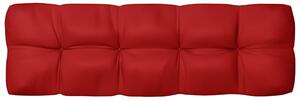 Pernă canapea din paleți, roșu, 120 x 40 x 10 cm
