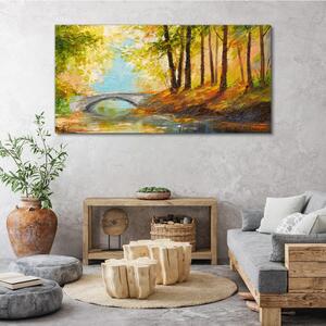 Tablou canvas pictură pod de pădure