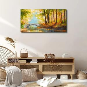 Tablou canvas pictură pod de pădure