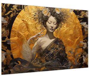 Tablou - Doamnă japoneză (90x60 cm)