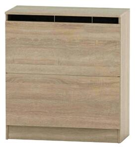 Dulap BETTY 2 BE-02-040, stejar sonoma, DTD laminat, cu 2 usi, 85x39x9