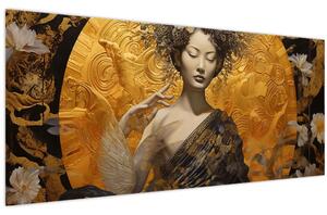 Tablou - Doamnă japoneză (120x50 cm)