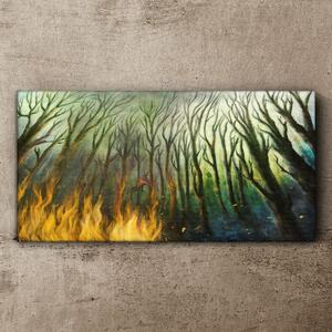 Tablou canvas Pictura copacilor de pădure incendiu